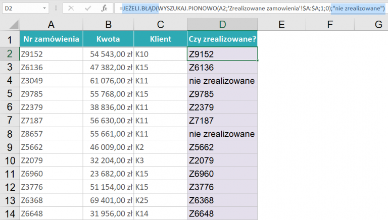 Wyszukaj Pionowo Poradnik Excel 9813