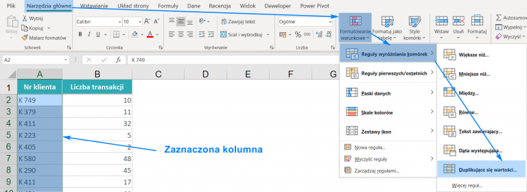 Szukanie Duplikatów W Excelu Poradnik Excel 8081
