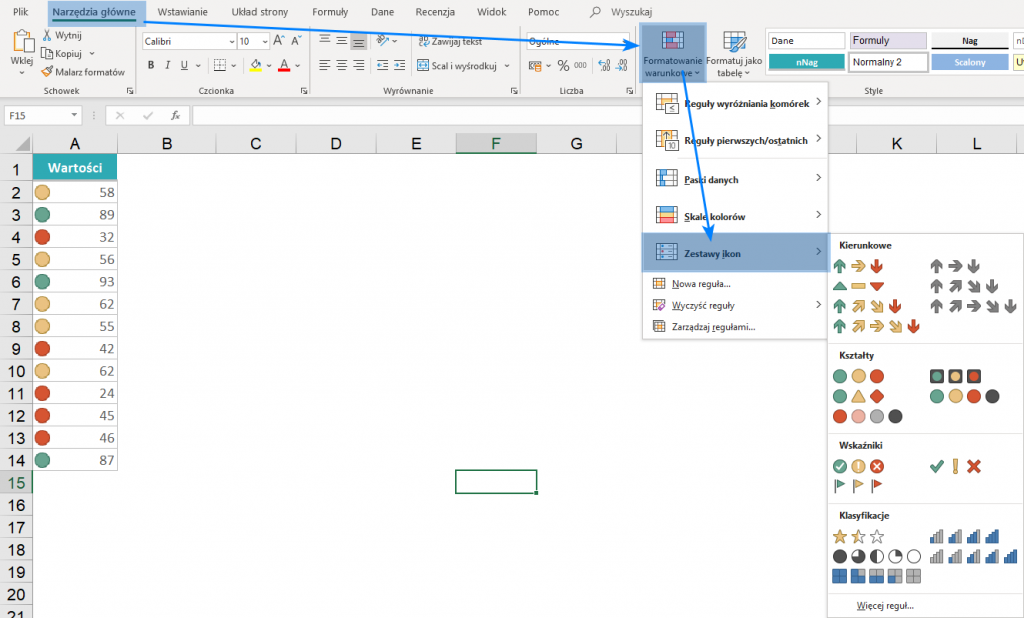 Ikony Formatowania Warunkowego W Excelu Poradnik Excel 4094