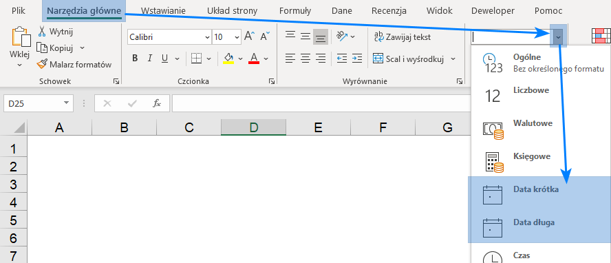 Format Daty W Excelu Poradnik Excel 0425